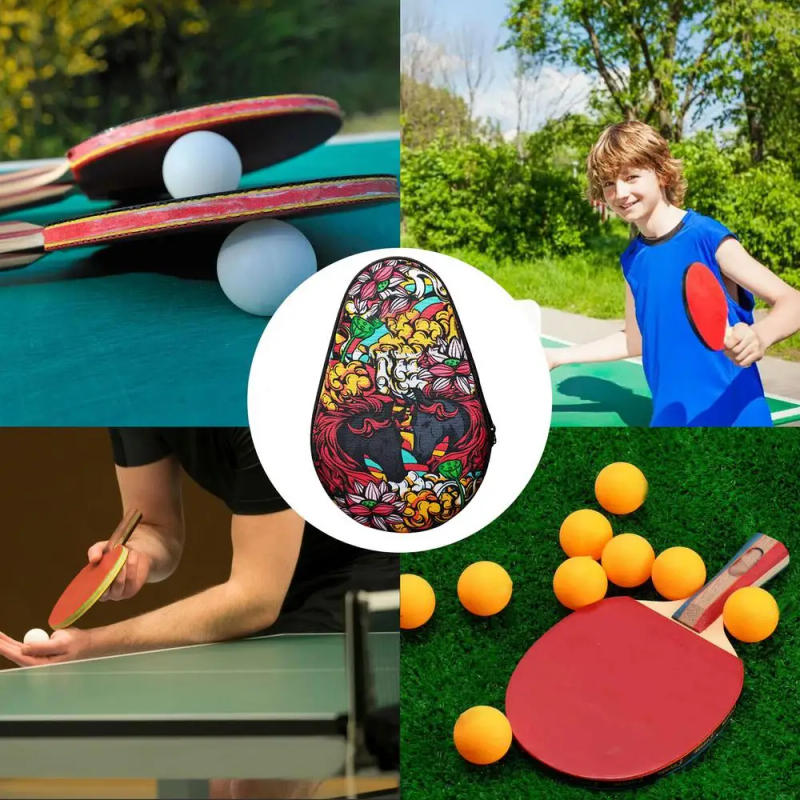 Description Picture 5 of itemNational Trend Table Tennis Racket Bat Bag PingPong Rackets Case For Blade Paddle Balls Storage Bag