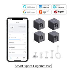 Tuya Zigbee Fingerbot Smart Switch Button Pusher APP Timer Voice Control Works Compatible with Alexa/Google Home