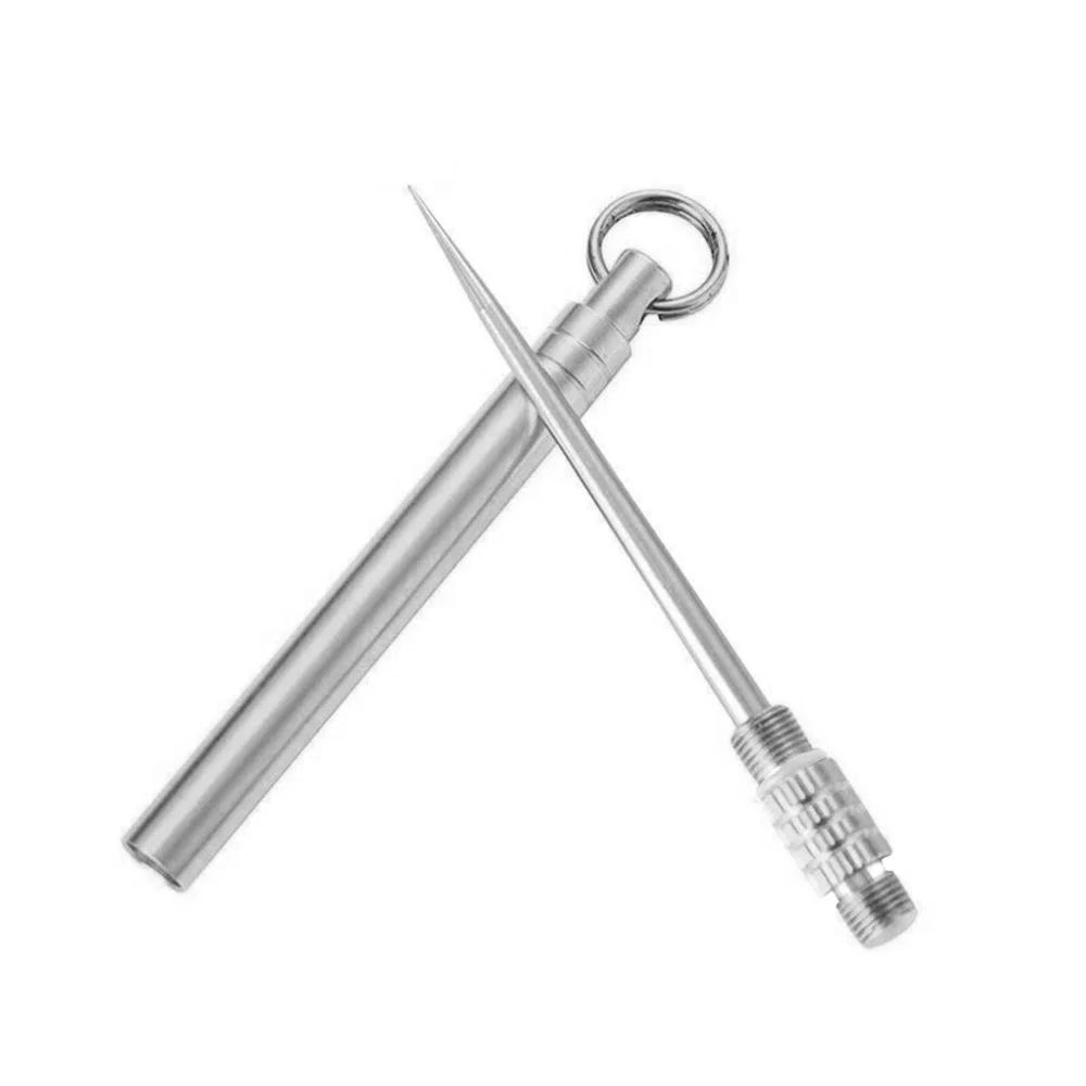 Description Picture 6 of itemMultifunction Metal Toothpick Travel Toothpick Portable Stainless Steel Fruit Fork Tooth Cleaning Accessory With Holder