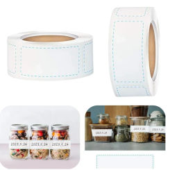 150/300Pcs Food Storage Label Refrigerator Freezer Food Storage White Blank Sticker For Container Tin Bin Bag Bottle Jar