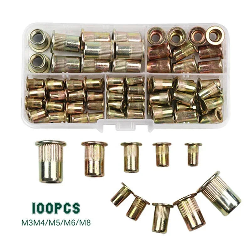 Description Picture 2 of item100/400PCS Rivet Nuts Gun Mandrel Kit M3/M4/M5/M6/M8 Nut Rivet Mandrels Repairtool Nut Gun Flatheadscrew Pop Nut Rivet Gun Set