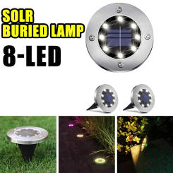 LED Solar Powered Lawn Lamp IP65 Waterproof Courtyard Decoration Floor Lamp Channel Landscape Lamp Underground Deck Spotlight