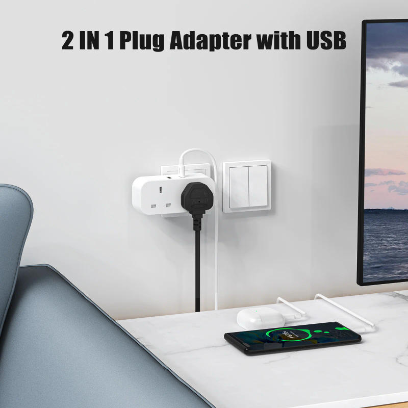 Description Picture 6 of itemUK Plug USB Socket Adapter Double Plug 3250W 13A Wall Charger Power Strip Electric outlets for Home, Office, Kitchen