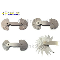 4 Pcs Radius Gauges Set R1-6.5/R7-14.5/R15-25/R26-80mm Stainless Steel Gauges Measuring Tools
