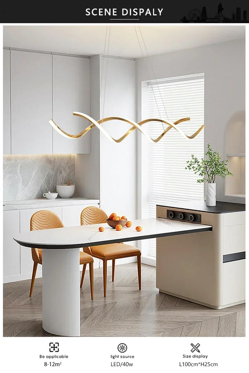 Description Picture 6 of itemNordic Gold LED Pendant Lights Stainless Steel Restaurant Design Pendant Lights Office Bar Coffee Shop Decorative Lights