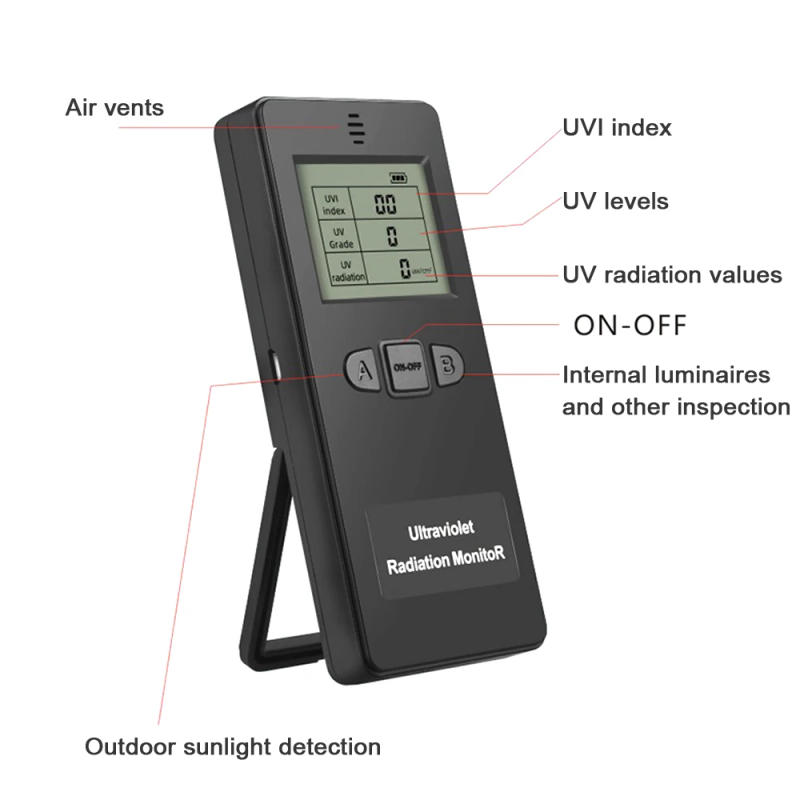 Description Picture 5 of itemPortable Digital Ultraviolet Radiation Detector Ultraviolet  UVI Meter Radiometer Tester Protective Equipment Testing