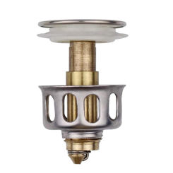 Universal Bathroom Sink Stopper Sink Drain Plug Anti-Clogging Pop Up Sink Plug Basin Drain Strainer for 35mm Stink Drain Hole