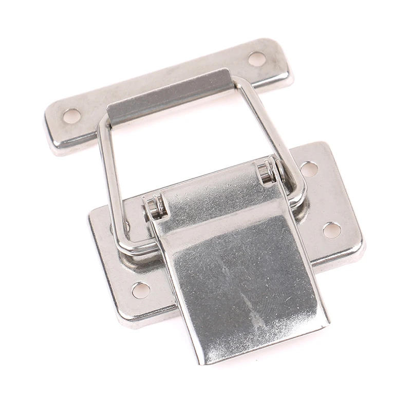 Description Picture 3 of itemStainless Steel Latch Hasp Lock For Cabinet Case Spring Loaded Latch Catch Toggle Hasp Wooden Box Lock Furniture Hardware Buckle