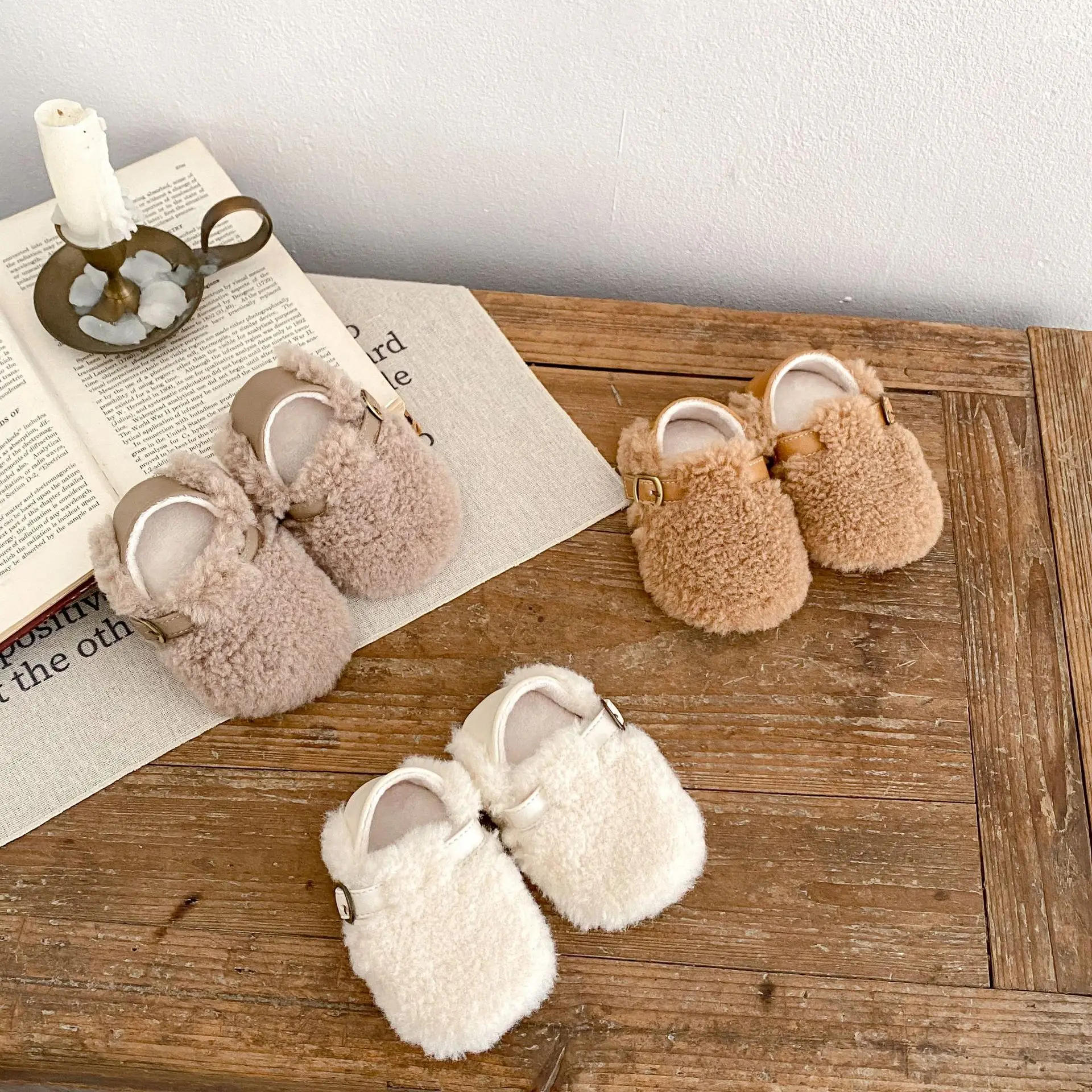 Description Picture 5 of itemHoneyCherry Winter Baby Warm Rubber Soft-soled Shoes 0-1 Years Old Boys and Girls Thickened Fur Shoes Kids Shoes