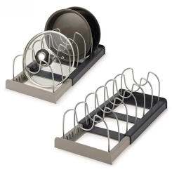 Kitchen Cabinet Organizers For Pots And Pans Expandable Stainless Steel Storage Rack Cutting Board Drying Cookware Shelf