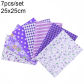 7pcs 25x25cm Purple