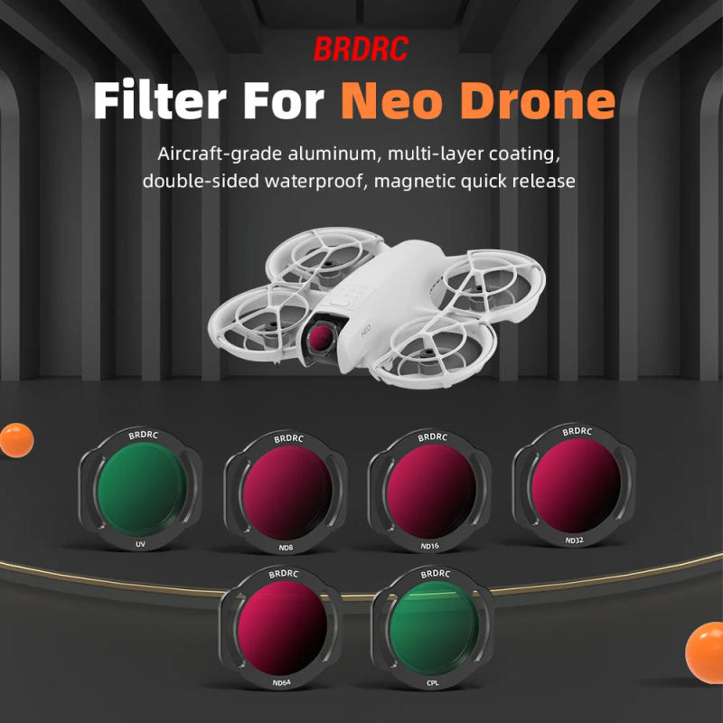Description Picture 3 of itemBRDRC Lens Filter Kit For DJI NEO Drone UV CPL ND8/16/32/64  HD Optical Glass Lens Protector For DJI NEO Photography Accessories