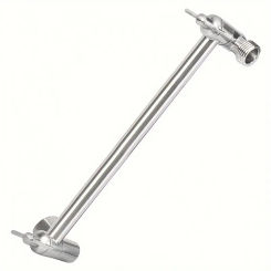 11-Inch Adjustable Shower Arm Extension - Stainless Steel with Durable Joint, Leak-Free, Easy Install