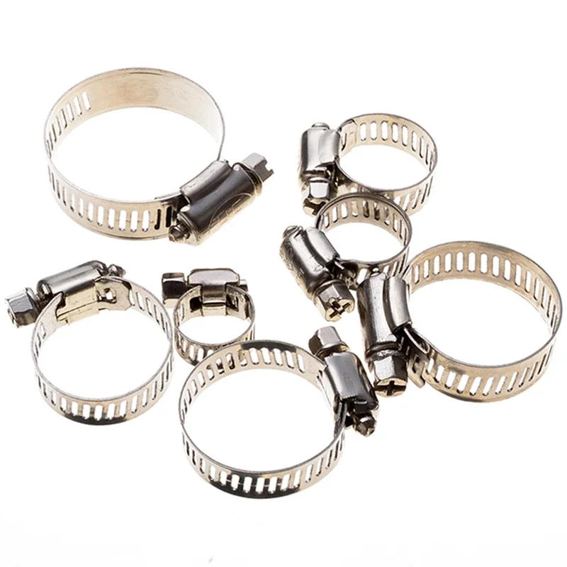 Description Picture 5 of item50pcs 8-44mm Hose Clamp Adjustable Worm Gear Set Fuel Hose Clamp For Plumbing Water Pipe Automotive Mechanical