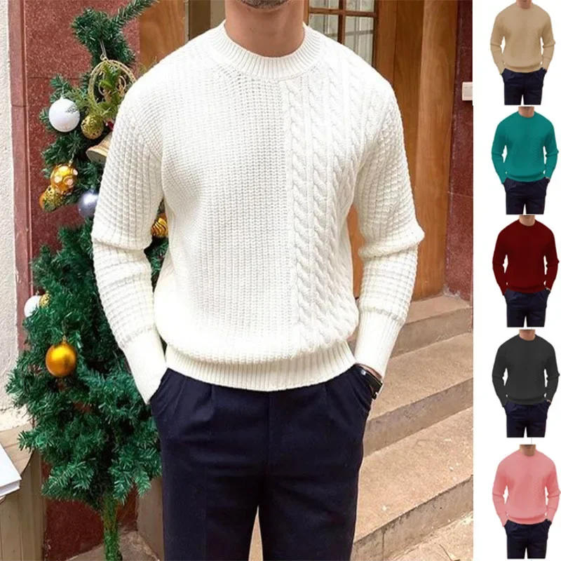 Description Picture 3 of itemAutumn and Winter 2023 New Men's Simple Round Neck Pullover Sweater