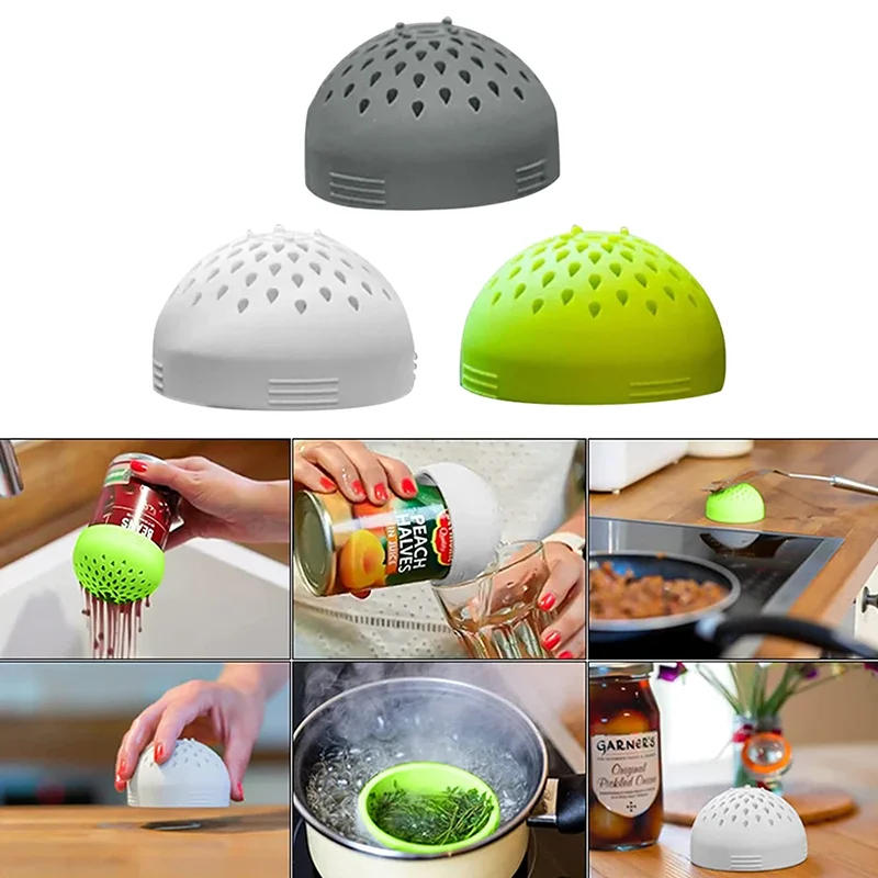 Description Picture 2 of itemFood Grade Silicone Gel Filter Water Filter Cover Filter Funnel Multi-use Mini Colander Food Mesh Can Drainer Kitchen Gadget