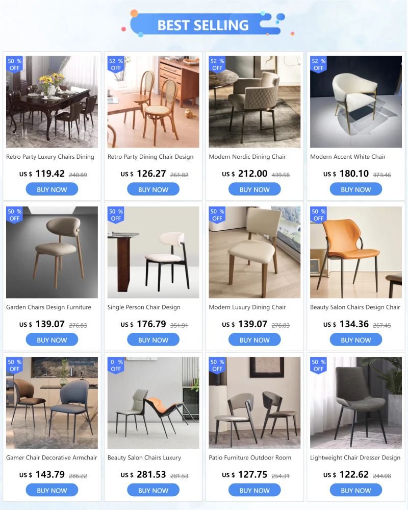 Description Picture 6 of itemHotel Leather Chair Lounge Party Mini Dining Chairs Luxury Cheerful Kitchen Recliner Armchair Chaise Salle A Manger Furniture