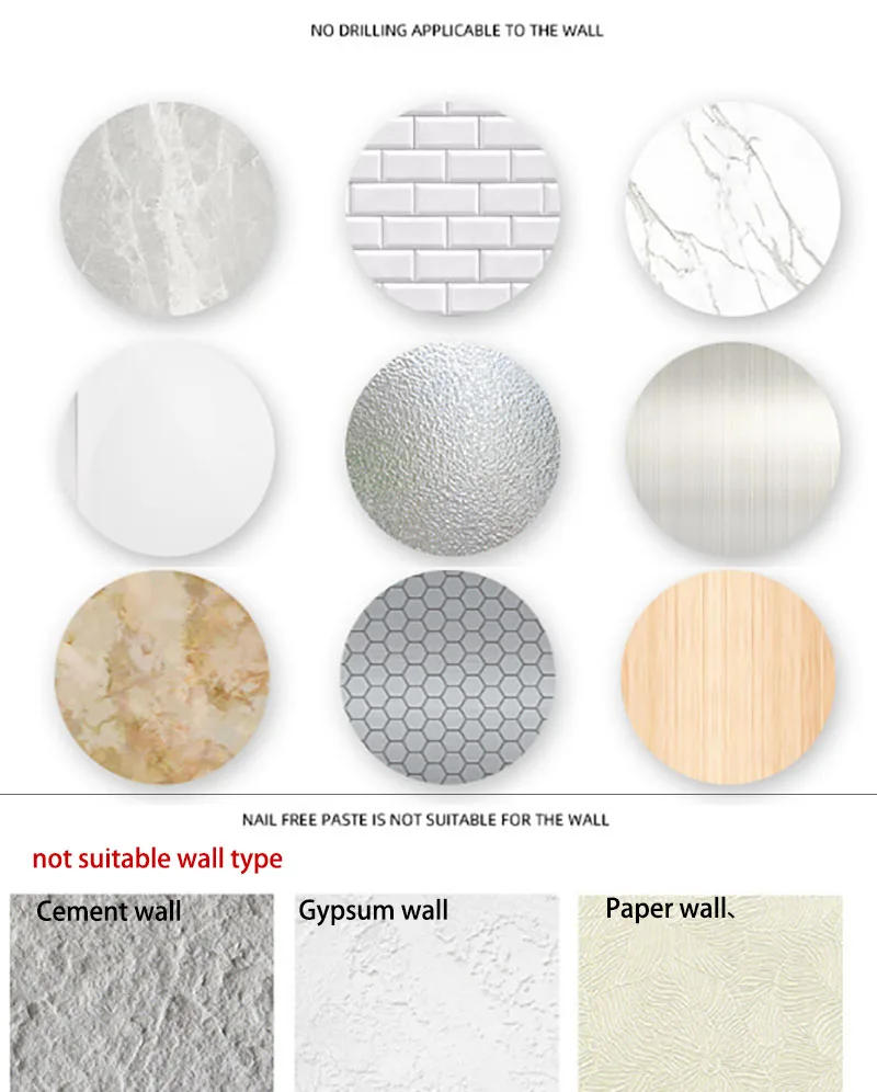 Description Picture 4 of itemTowel Holder Stainless Steel Self Adhesive Rail No Drilling Kitchen Towel Rack Wall Hanging Bathroom Hardware for Home v