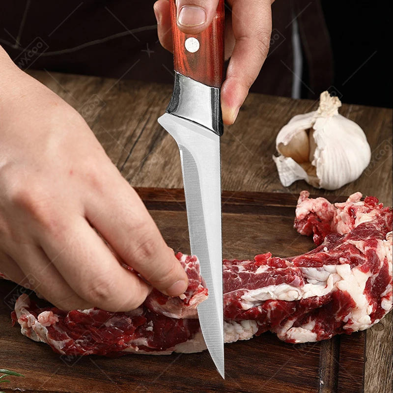 Description Picture 6 of itemChef Knife Boning Knives Japanese Kitchen Knife Fruit Meat Cleaver Butcher Professional Barbecue Knife Plastic Kitchen Knives