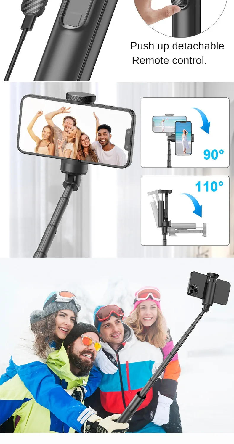 Description Picture 6 of itemIconic Brand 60" Selfie Stick Tripod All-In-1 Extendable Cell Phone Tripod Stand With Integrated Remote For 4-7 Inch IPhone Android