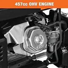 Description Picture 4 of itemWEN DF1100T 11,000-Watt 120V/240V Dual Fuel Portable Generator with Wheel Kit and Electric Start - CARB Compliant, Black