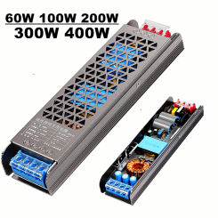 Ultra Thin Lighting Transformer 220V To DC12V/24V 60W 100W 200W Home Furnishings Driver Converter LED Strip Power Supply Adapter