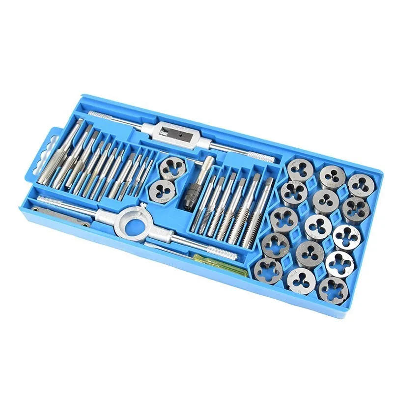 Description Picture 4 of itemHampton 40pcs Alloy Steel Imperial Thread Tap And Die Set For Metal Working Die Wrench Hand Threading Tools Screw Tap Drill Bit