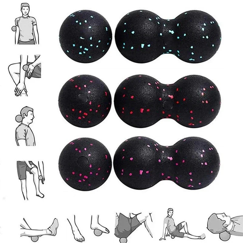 Description Picture 4 of itemEPP Massage Ball Yoga Gym For Fitness Medical Exercise Peanut Fascia Roller Back Foot Cervical Spine Rehabilitation