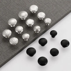 2Pcs/Set Single-hole Pull Drawer Knobs with Screws Stainless Steel Door Handles Cupboard Cabinet Kitchen Home Furniture Hardware