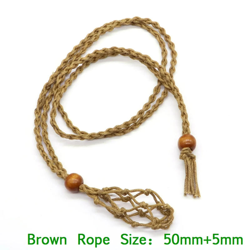 Description Picture 6 of itemAdjustable Empty Stone Holder Wax Rope Copper Cage Necklace Metal Chain Natural Crystal Collecting DIY Jewelry Accessories