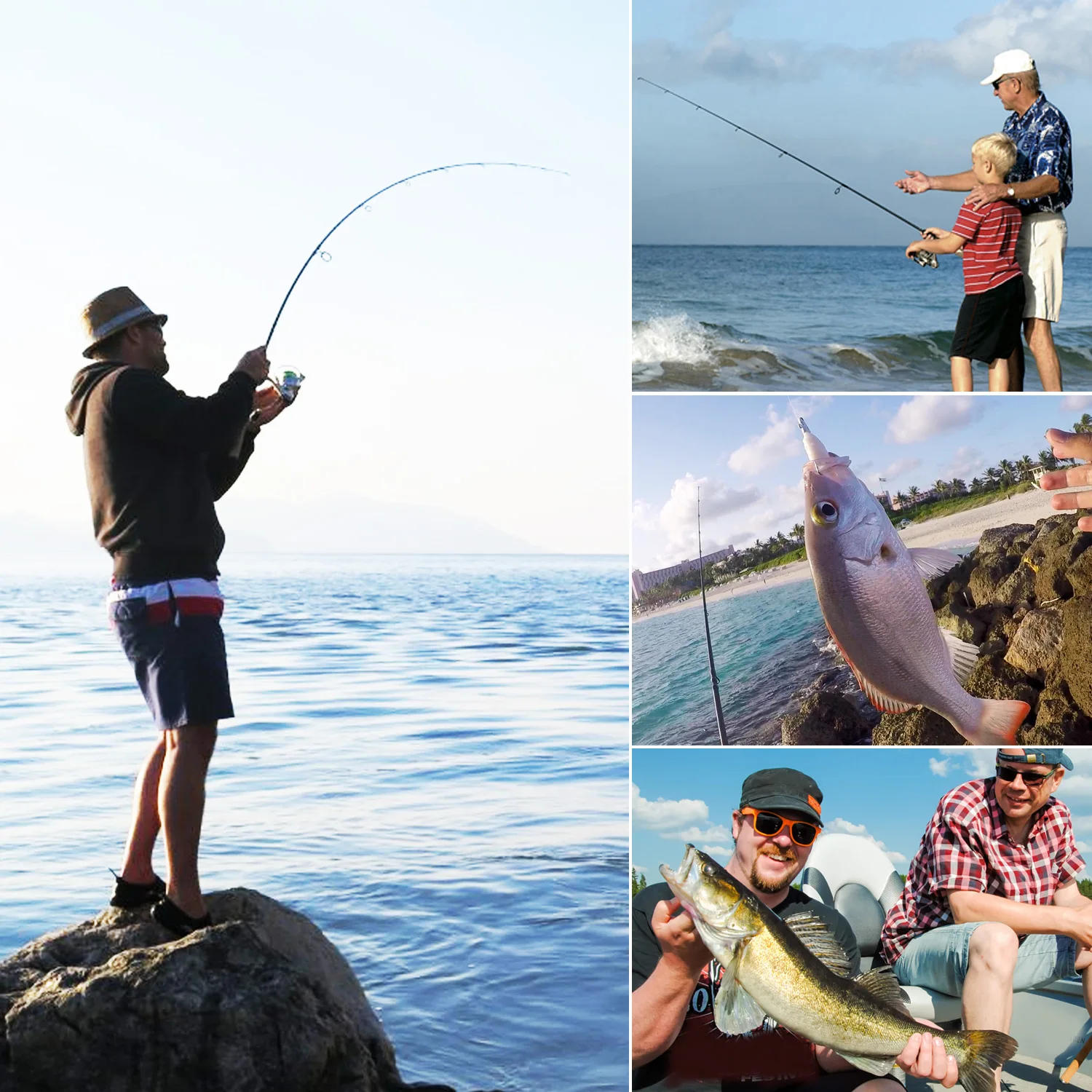 Description Picture 2 of itemSougayilang Fishing Rod and Reel Combo Telescopic Fishing Rod Spinning Reel Max Drag 20Kg for Saltwater Freshwater Beach Fishing