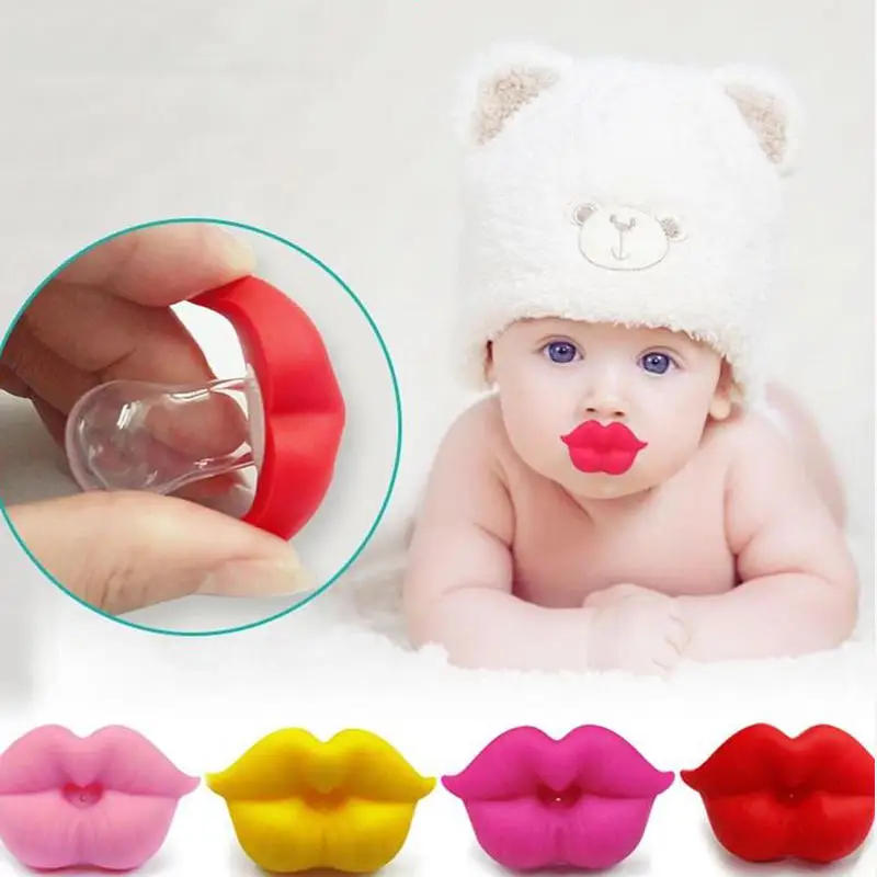 Description Picture 3 of itemLips Kiss Pacifier Sexy Fashion Baby Nipple Dummy Toddler Infant Teething Toys Newborn Food Grade Silicone Soother Chew Teether