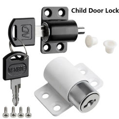 Zinc Alloy Antitheft Door Window Security Lock Child Safety Lock Flat Sliding Door Lock Shift Door Lock Screw Door Lock Key