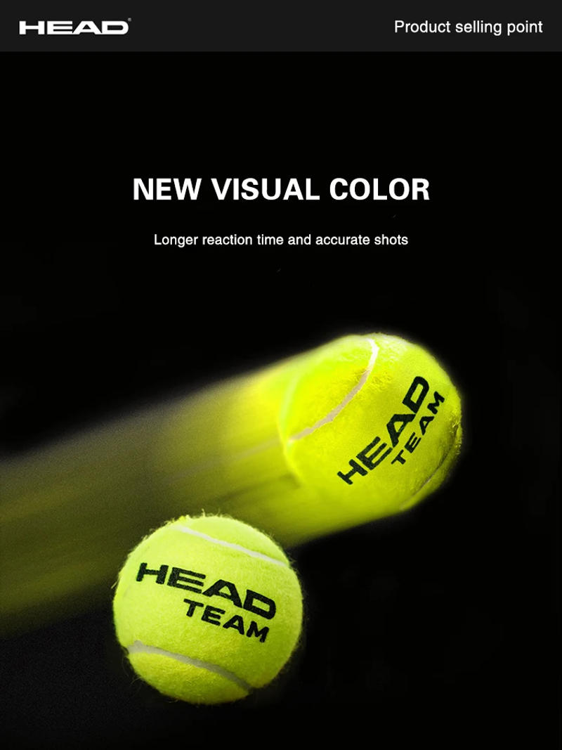 Description Picture 2 of itemHEAD Professional Tennis 4B TEAM 3 Tour X Training Ball T 3B Pro Match Balls High Elasticity Resistant Durable Excesice Tennis