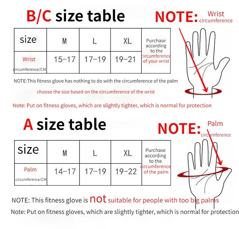 Description Picture 2 of itemHand Wrist Palm Protector Gloves Weightlifting Training Gloves for Men Women Fitness Sports  Cycling  Gymnastics Gym Gloves