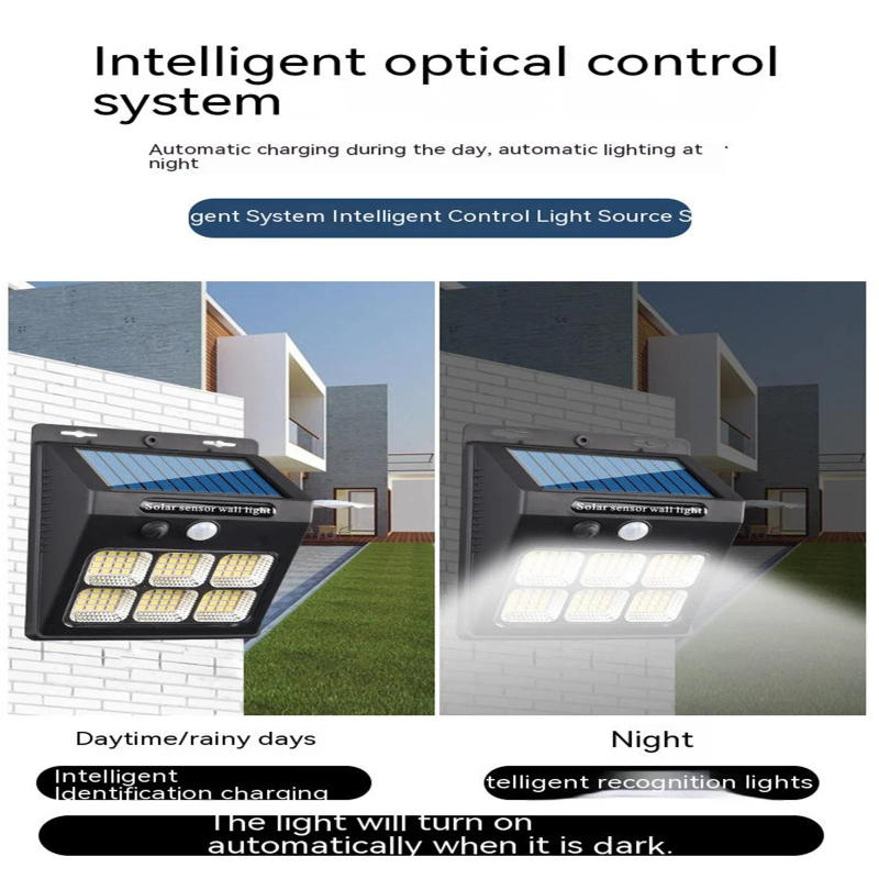 Description Picture 6 of itemLED COB Solar Light Outdoor 4PCS Solar Wall Lamp Human Body Sensor 3 Mode Waterproof Garden Decor Street Light Sunlight Powered