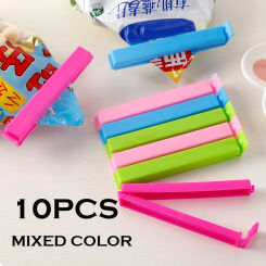 10Pcs Portable Kitchen Storage Food Snack Seal Sealing Bag Clips Plastic Househould Snack Storage Bag Sealer Tool Food Bag Clips