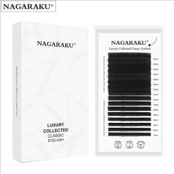 NAGARAKU Luxury Collected Classic Eyelash 100% Hand Made 3rd Classic Eyelash Extension 16rows Individual Matte Black Soft Natura