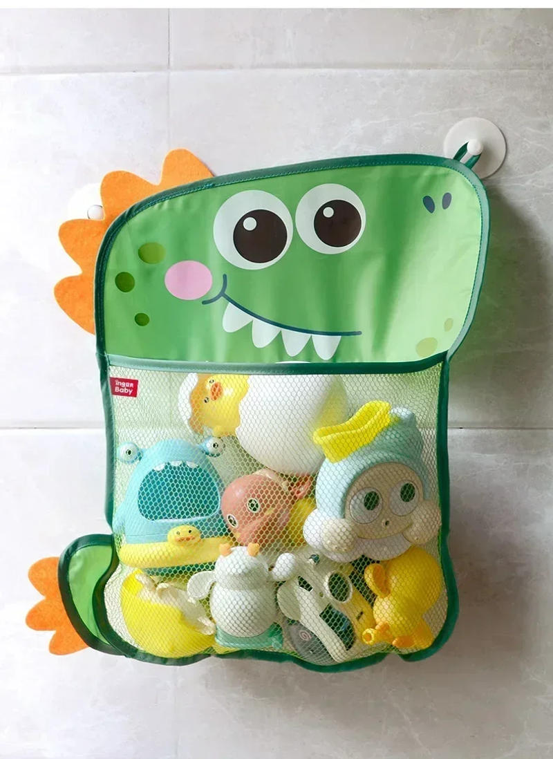 Description Picture 2 of itemBaby Shower Toy Cute Duck Frog Net Toy Storage Bag Strong Suction Cup Baby Shower Game Bag Bathroom Organizer Water Toy