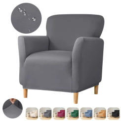Nordic Stretch Club Chair Cover Water Repellent Spandex Armchair Slipcover Relax Single Sofa Cover Living Room Bar Counter