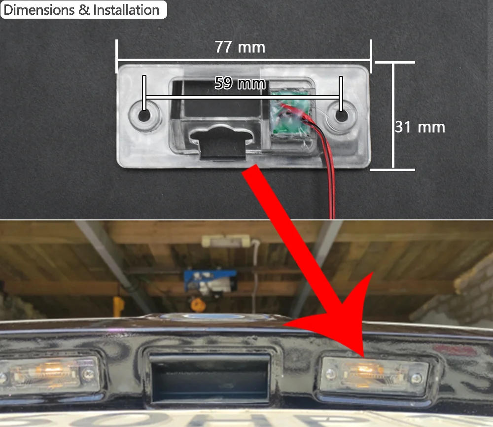 Description Picture 4 of item170 Degree AHD 1920x1080P Rear Camera For Volkswagen VW Touareg Polo Golf V Skoda Fabia Passat B5 Tiguan Waterproof Night Vision