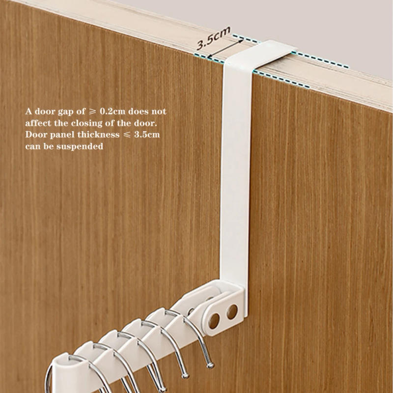 Description Picture 2 of itemOver The Door Coat Rack Portable Foldable Over The Door Drying Rack With 5 Grooves Over Door Hook Hanger For Hanging Clothes Hat