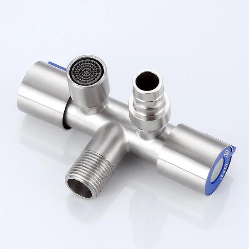 Description Picture 4 of itemToilet 2 Way Faucet 1in 2 out Head Two Way Water Washer Tap Faucet 304 Stainless Steel Bathroom Washing Machine Taps