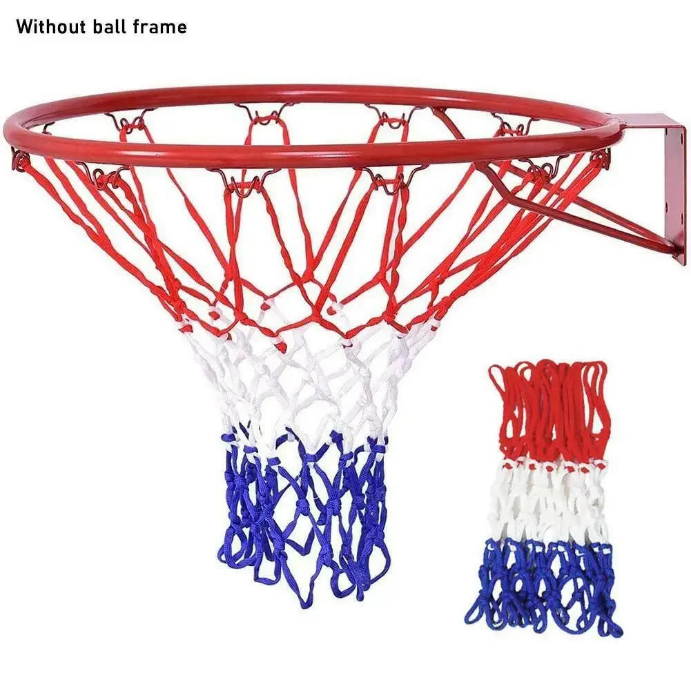 Description Picture 6 of item56cm Outdoor Sports Basketball Net Standard Nylon Thread Basketball Hoop Mesh Net 12 Loops Three Color Universal Basketball Net