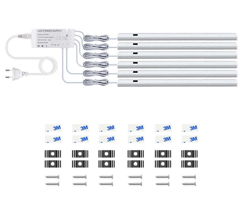 Description Picture 4 of itemBathroom Kitchen LED Under Cabinet Light Hand Scan Motion Sensor Switch 12V Aluminum Bar Light Tube DIY Bedroom Shelf Backlight