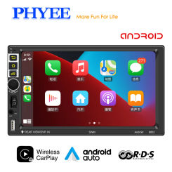 2 Din Android Car Radio Wireless Carplay Android-Auto Bluetooth RDS GPS Navigation Wifi USB TF Multimedia Player Head Unit 8802