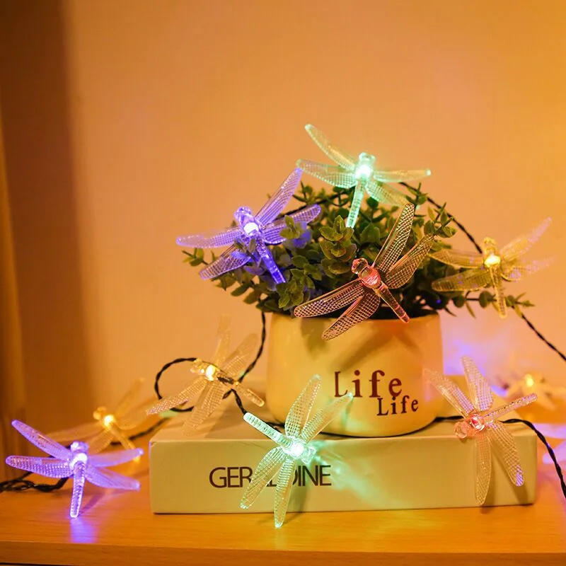 Description Picture 6 of itemSolar Dragonfly String Light Fairy LED Lawn Lamp Garden Landscape Light with 8 Modes For Outdoor Yard Wedding Party Decoration