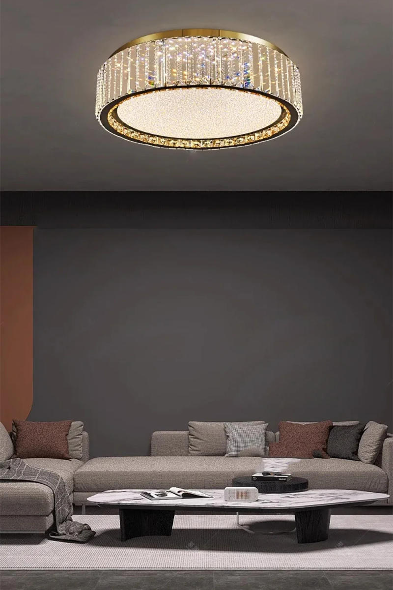 Description Picture 6 of itemLight Luxury Babysbreath Crystal Ceiling Lamp Villa Bedroom Ceiling Light for Living Room Dining Room Kitchen Home Decoration