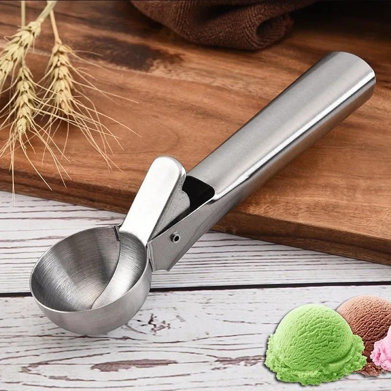 Description Picture 3 of itemStainless Steel Ice Cream Scoops, Ice Cream Scoops, Watermelon Baller, Non-Stick Fruit Dessert Spoon, Kitchen Tools
