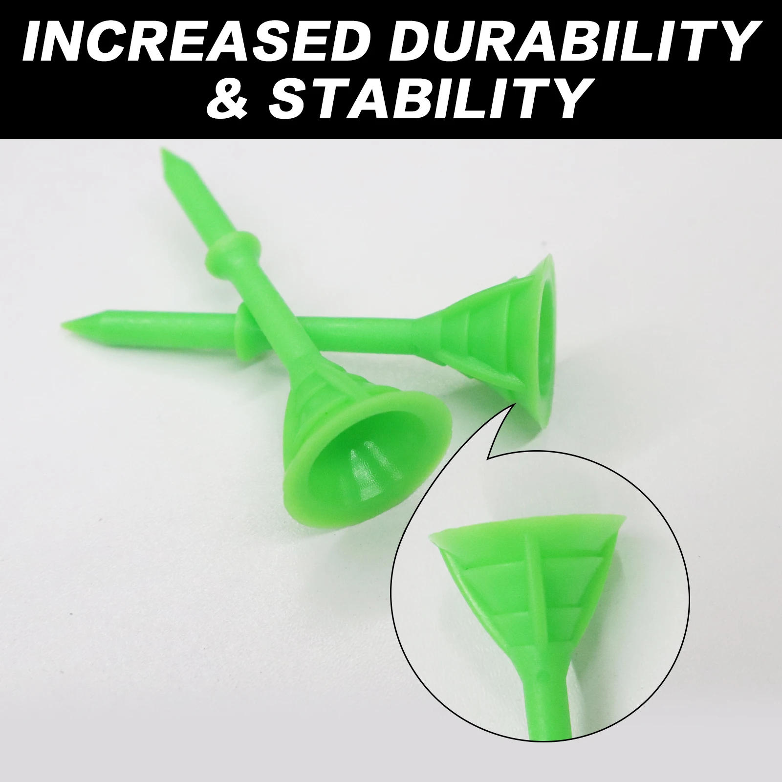 Description Picture 4 of itemGolf Tees Plastic Unbreakable Tee 3 1/4 Inch 100 Pack, Durable Stable Golf Tee 4 Colors Available for Practice Drop Shipping